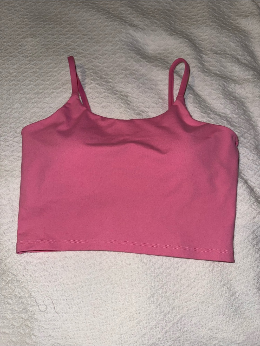 Bright Pink Cropped Cami Sports Bra